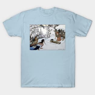 Baba Yaga and the Bird Maidens - Ivan Bilibin T-Shirt